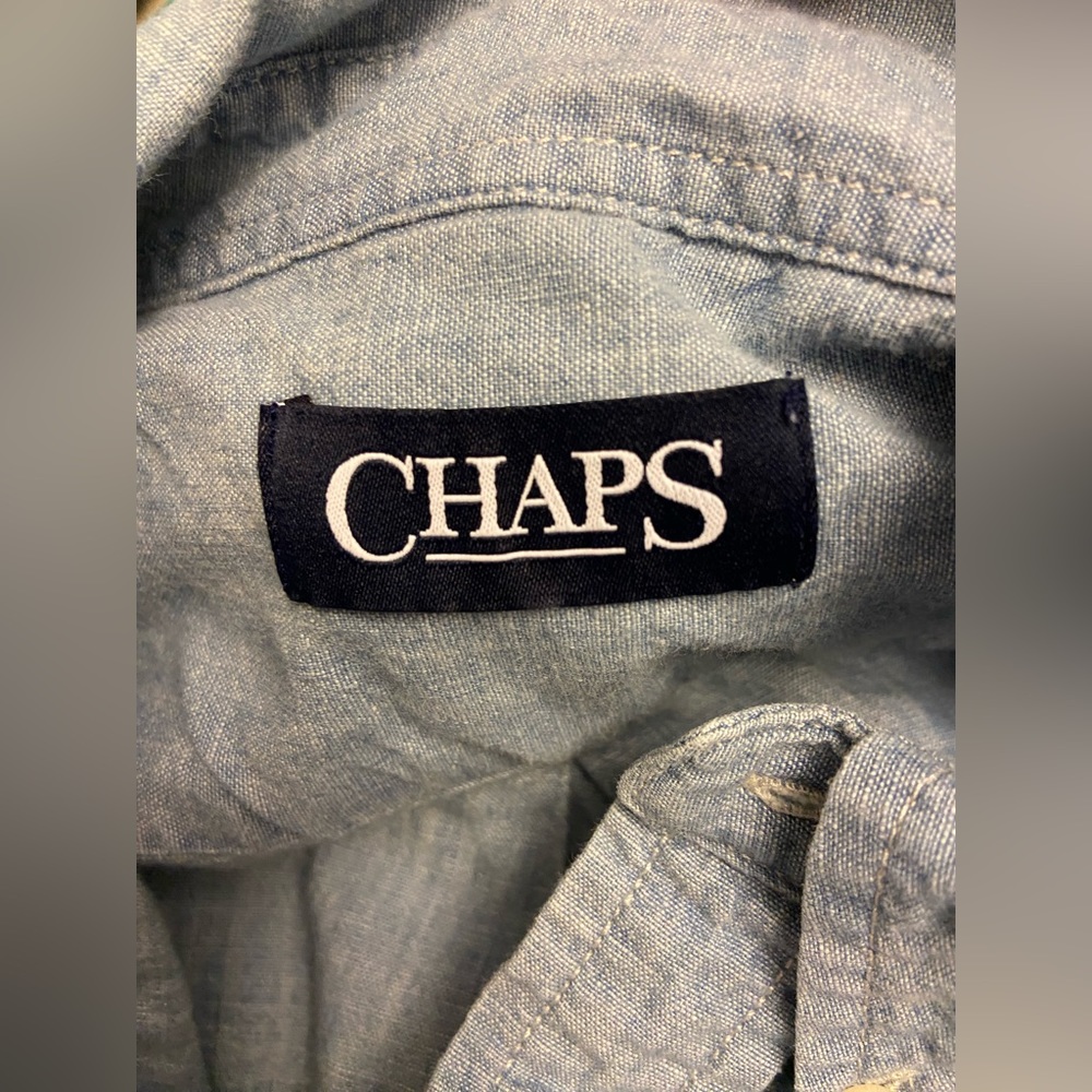 Chaps Light Blue Button-Up Shirt - image 3